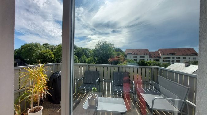 vue balcon / terrasse appartement T2 à vendre sur Tours-Nord dans résidence récente  | GAUTARD Immobilier transactions