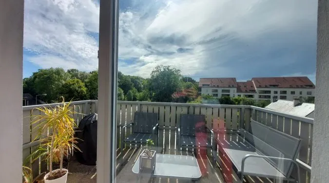 vue balcon / terrasse appartement T2 à vendre sur Tours-Nord dans résidence récente  | GAUTARD Immobilier transactions