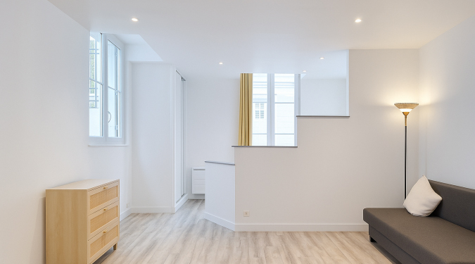 vue pièce principale studio hyper centre de Tours à vendre  | GAUTARD Immobilier Transactions