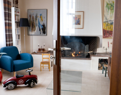 Vue Salon avec cheminée maison de 200 m2 env. à vendre. Portes Ouvertes sur Joué-les-Tours  | GAUTARD Immobilier transactions