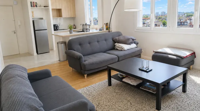 aménagement pièce à vivre appartement T3 avec cave et parking pour investir sur Tours Centre Quartier Grammont | GAUTARD Immobilier transactions